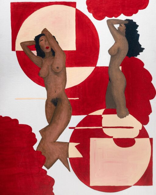 Archives- One of my favorite pieces. For the love of black bodies! Done with thin acrylics and finishing gloss. This is my moms favorite. 2020. #blackart #art
