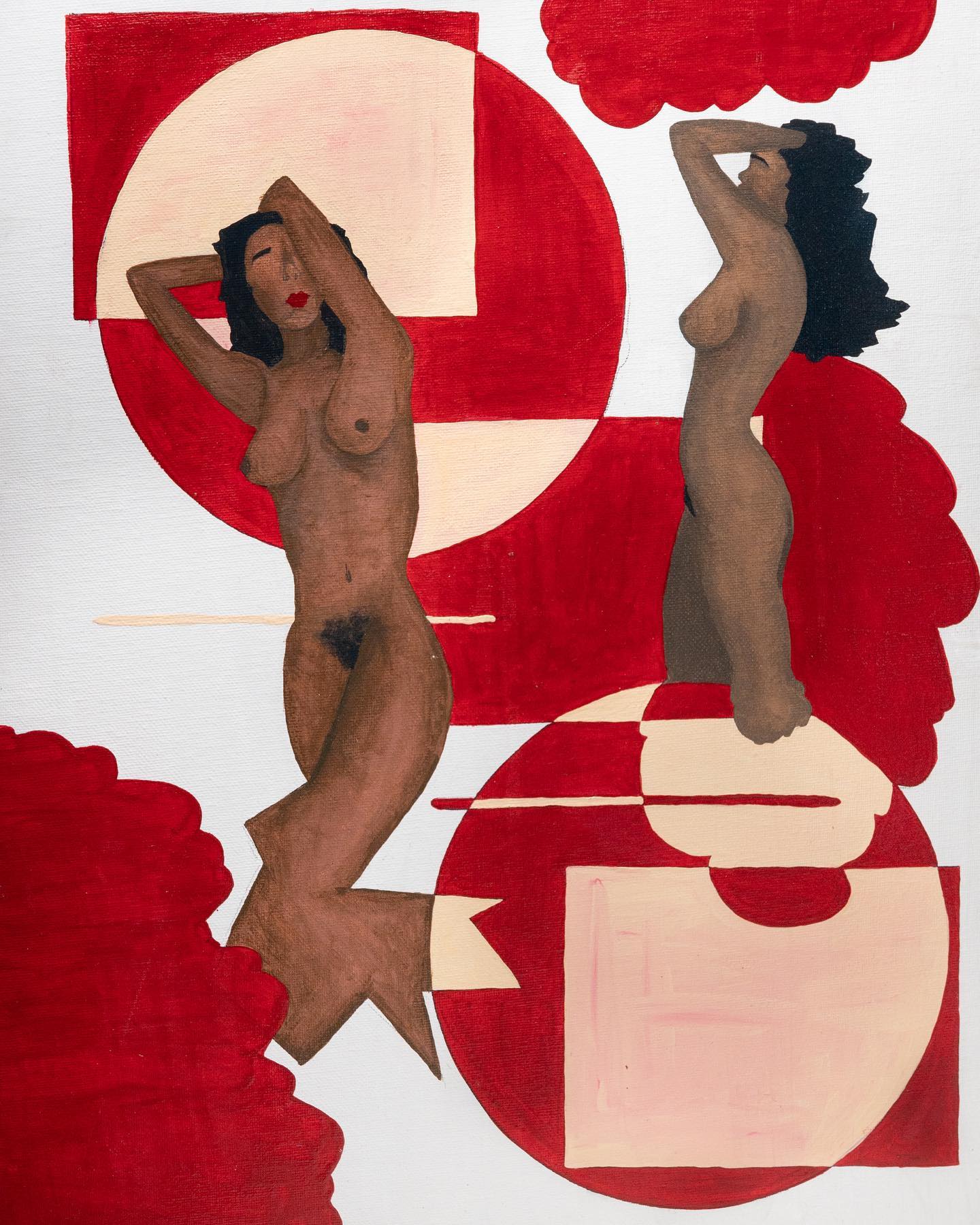 Archives- One of my favorite pieces. For the love of black bodies! Done with thin acrylics and finishing gloss. This is my moms favorite. 2020. #blackart #art