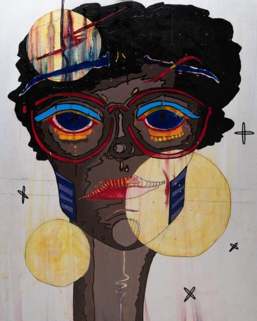Archives- mixed media, acrylic and marker. A portrait of admiration! 2021 #art #blackart #artist #painting