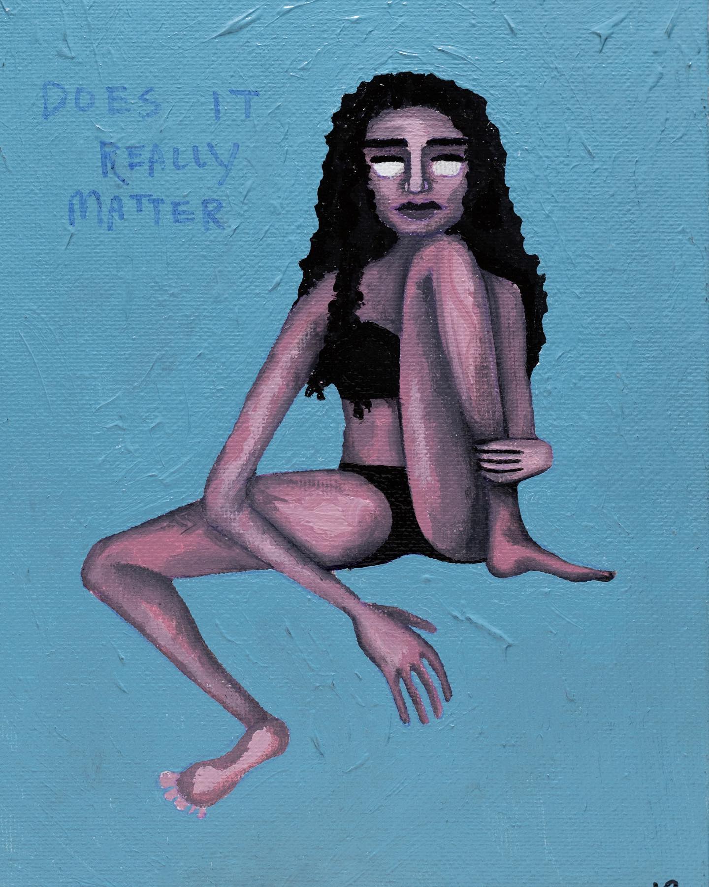 No it really doesn’t. Heavy acrylic on canvas and marker. 2022

#art #artist #blackart #painting #paintingoftheday